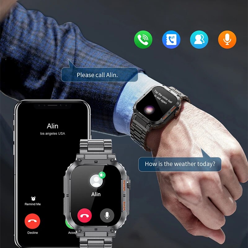 LIGE 남성용 야외 스포츠 피트니스 스마트워치, 블루 - Health Wellness Bracelet 리뷰 및 가격